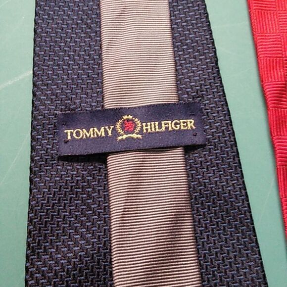 Tommy Hilfiger Red, Blue and Yellow Silk Ties - Picture 4 of 9